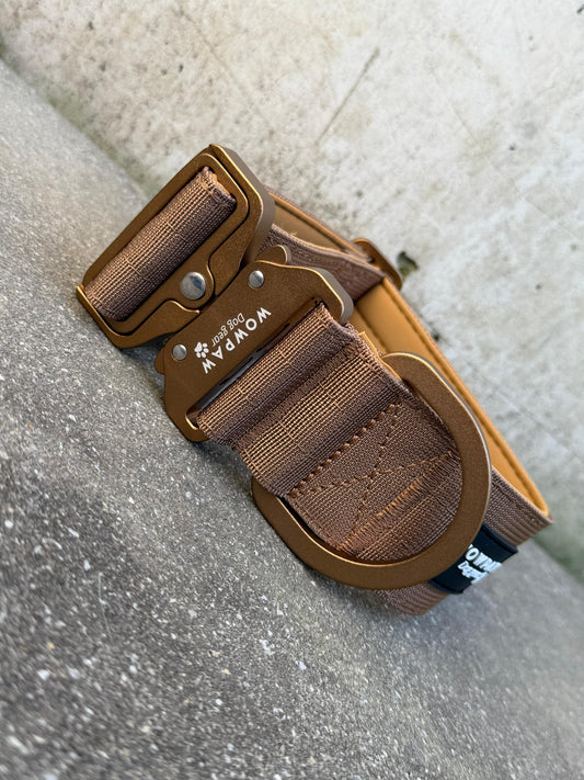 Taktisches Hundehalsband 5cm ULTRA LIGHT Braun Edition S ohne Griff