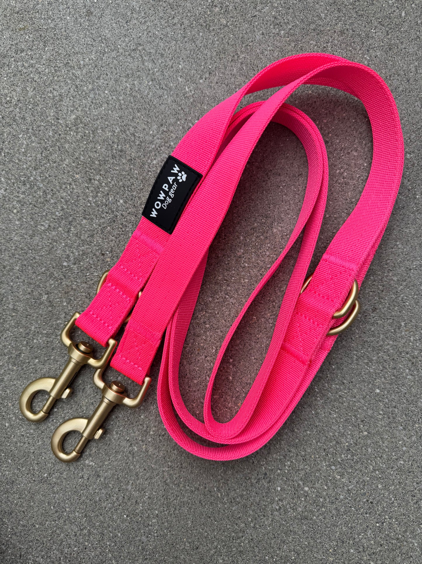 Standard Hundeleine M verstellbar Länge 2m Neonpink Edition
