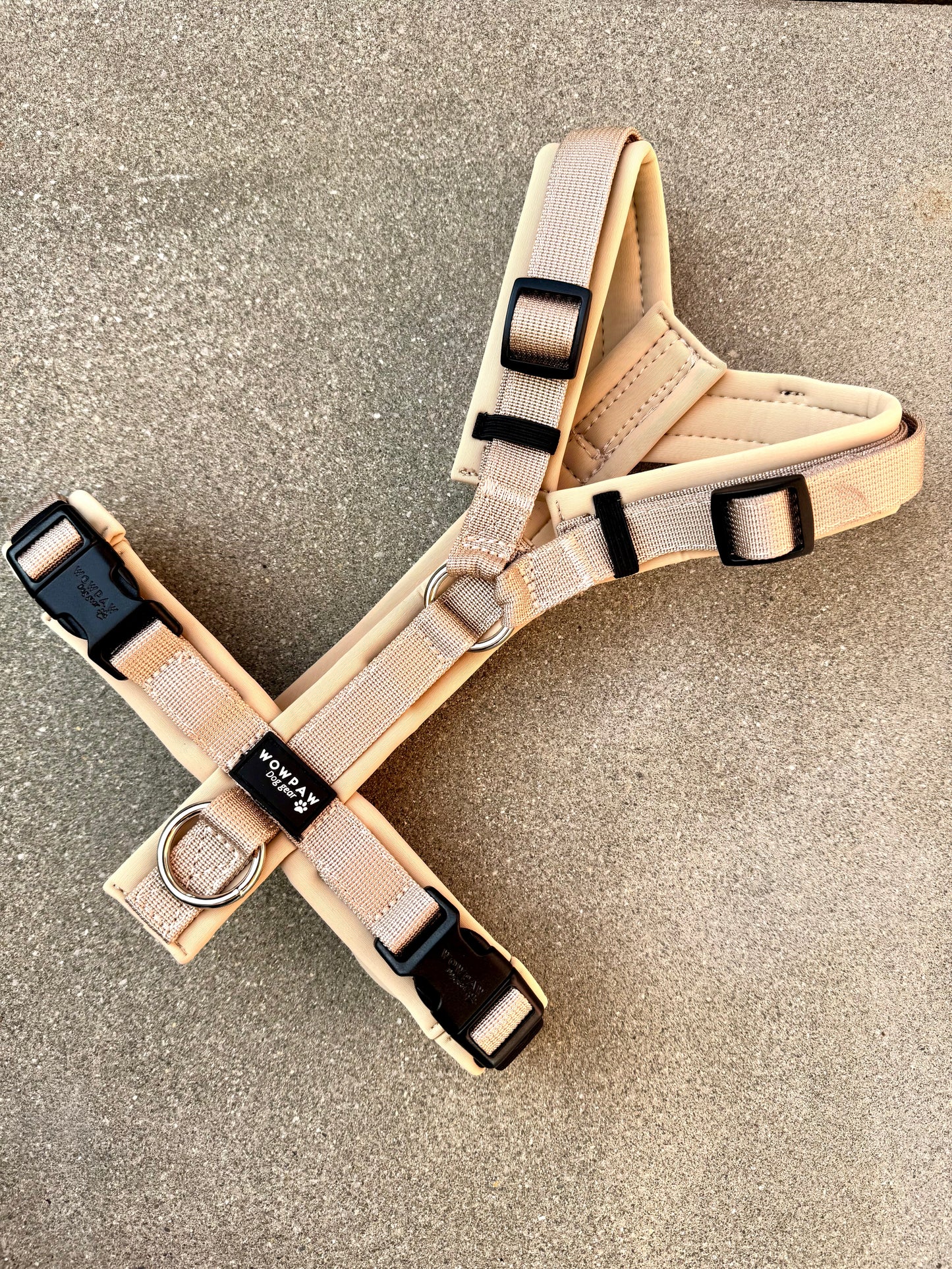 Hochwertiges Hundegeschirr FLOW Beige Edition