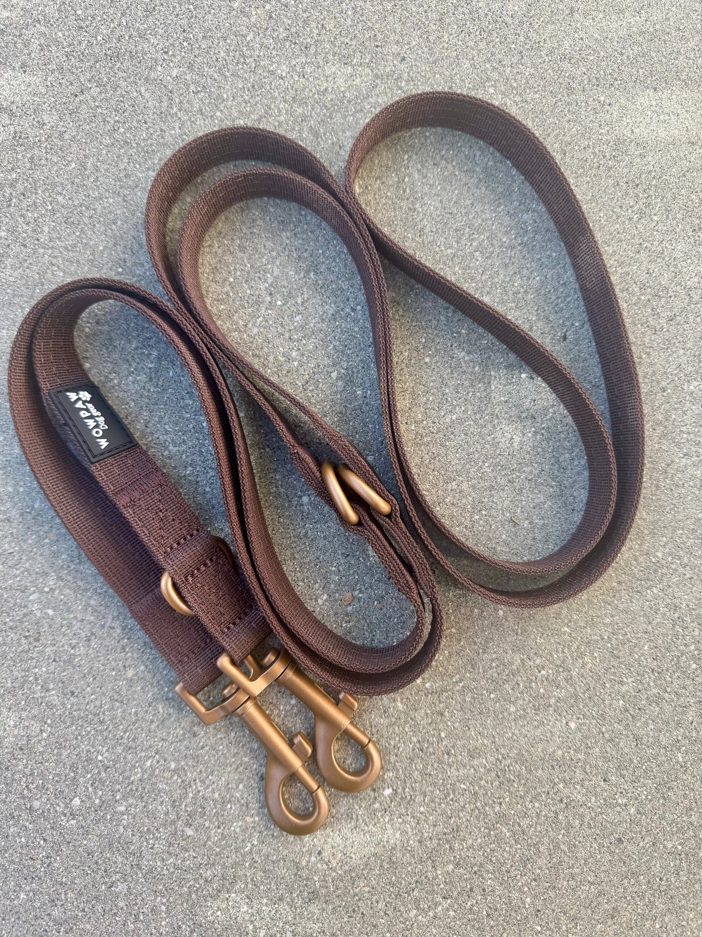 Smycz dla psa standardowa S, regulowana długość 2m, Espresso Brown Edition