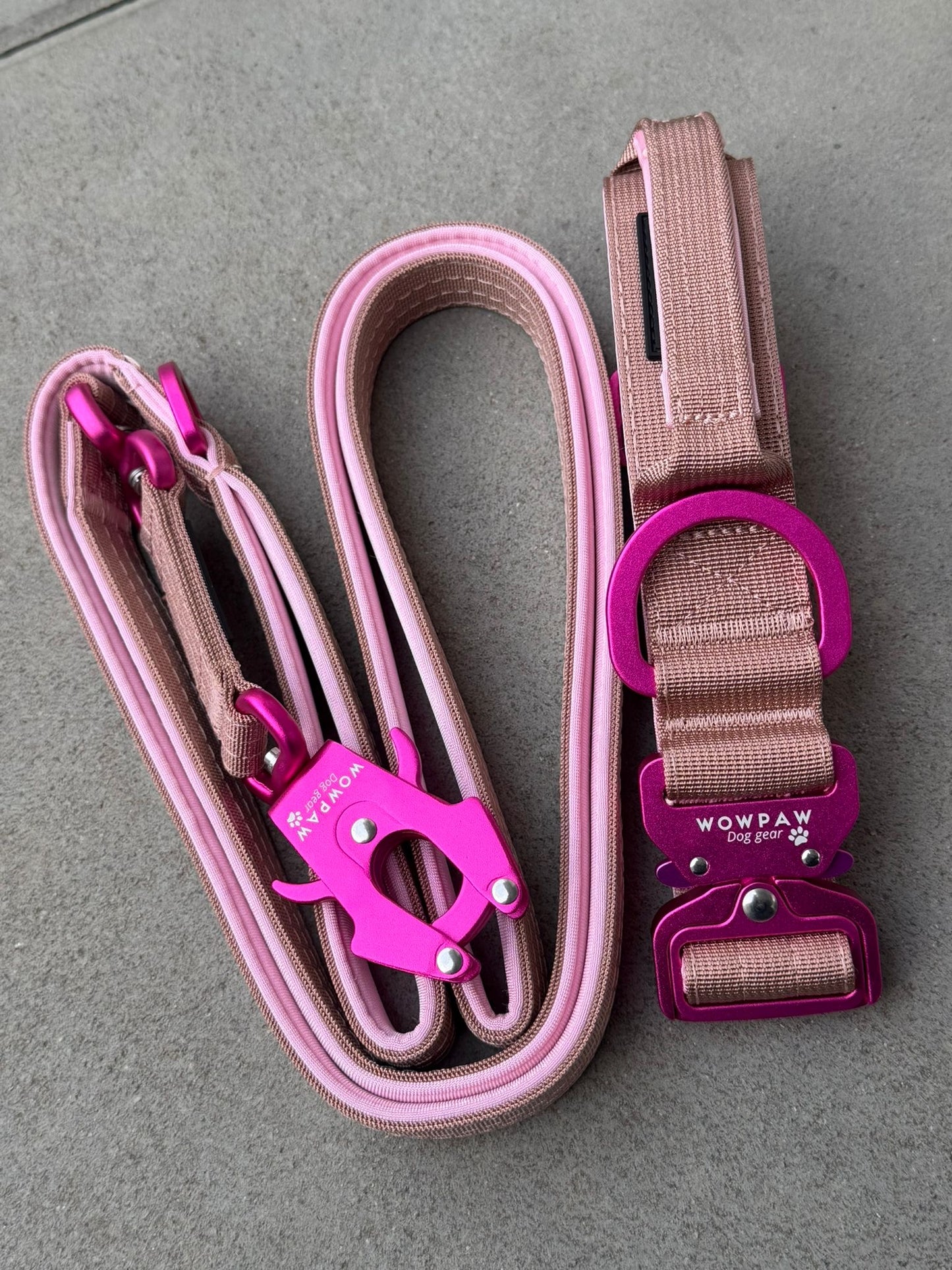 Taktisches Hundehalsband ULTRA LIGHT 3,8cm Nude Braun Edition L