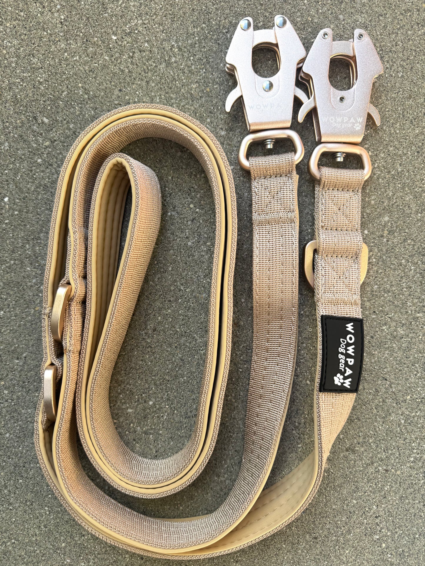 Taktische Hundeleine ULTRA LIGHT Beige Edition Länge 2m, verstellbar