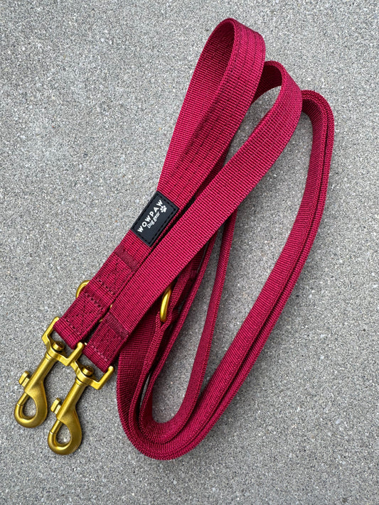 Standard Hundeleine S verstellbar Länge 2m Burgund Edition