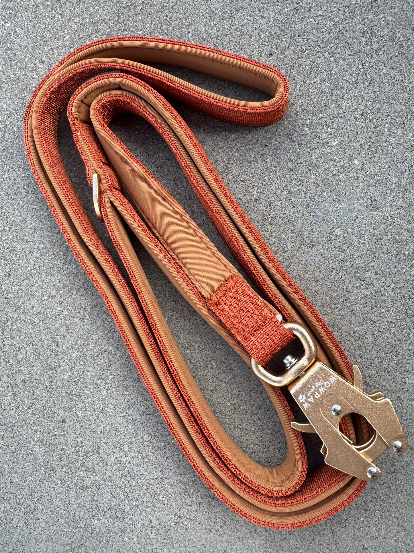 Taktische Hundeleine ULTRA LIGHT Kupfer Edition, Länge 1,8m mit mit Medium-Froschkarabiner