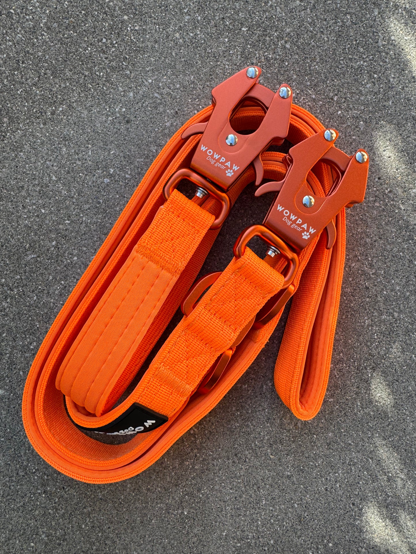 Taktische Hundeleine ULTRA LIGHT Neonorange Edition, Länge 2m verstellbar