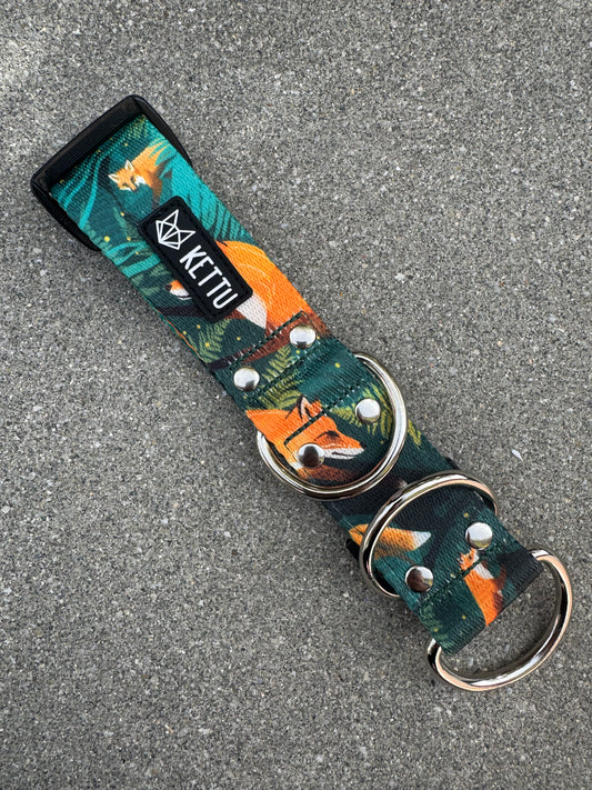 KETTU Halbzug Hundehalsband Green Forest Fox