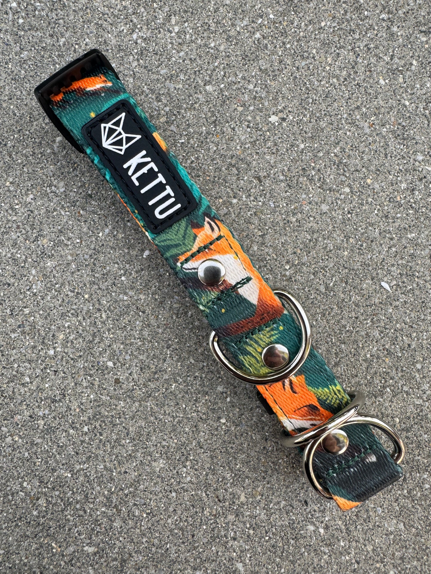 KETTU Halbzug Hundehalsband Green Forest Fox