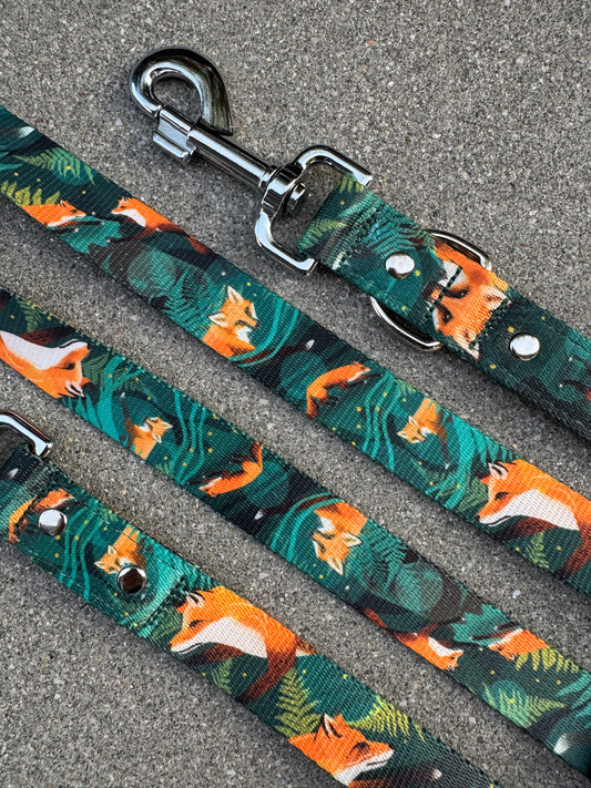 KETTU verstellbare Hundeleine Green Forest Fox