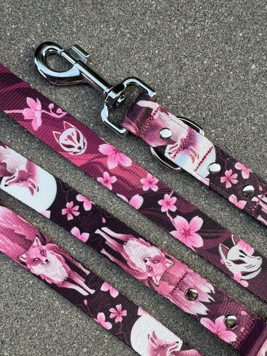 KETTU verstellbare Hundeleine Violet Kitsune