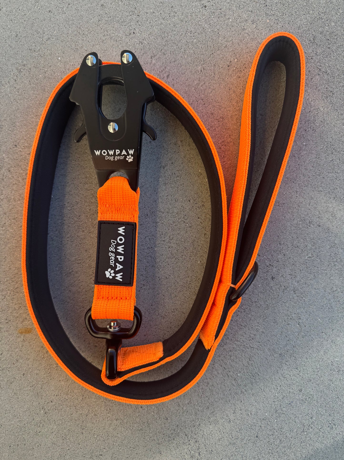 Taktische Hundeleine ULTRA LIGHT Neonorange Länge 1m