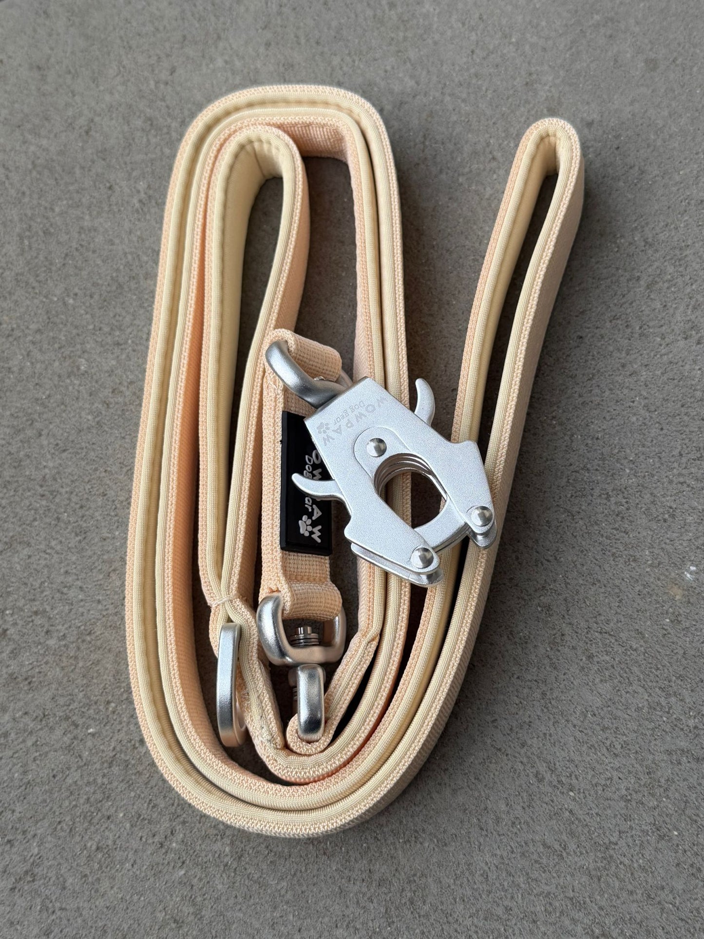 Taktische Hundeleine ULTRA LIGHT Vanillegelb Edition, Länge 1,8m