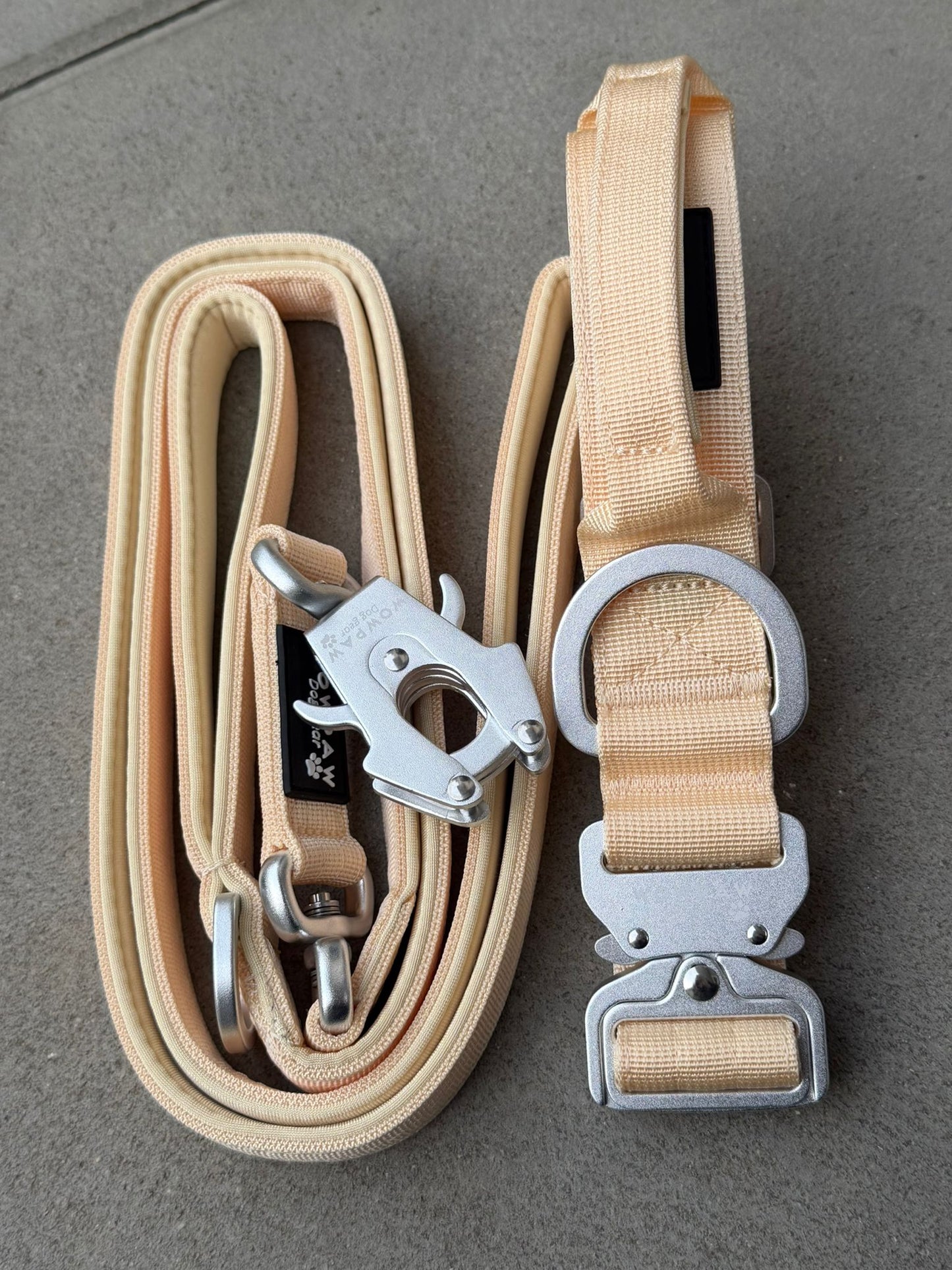 Taktische Hundeleine ULTRA LIGHT Vanillegelb Edition, Länge 1,8m