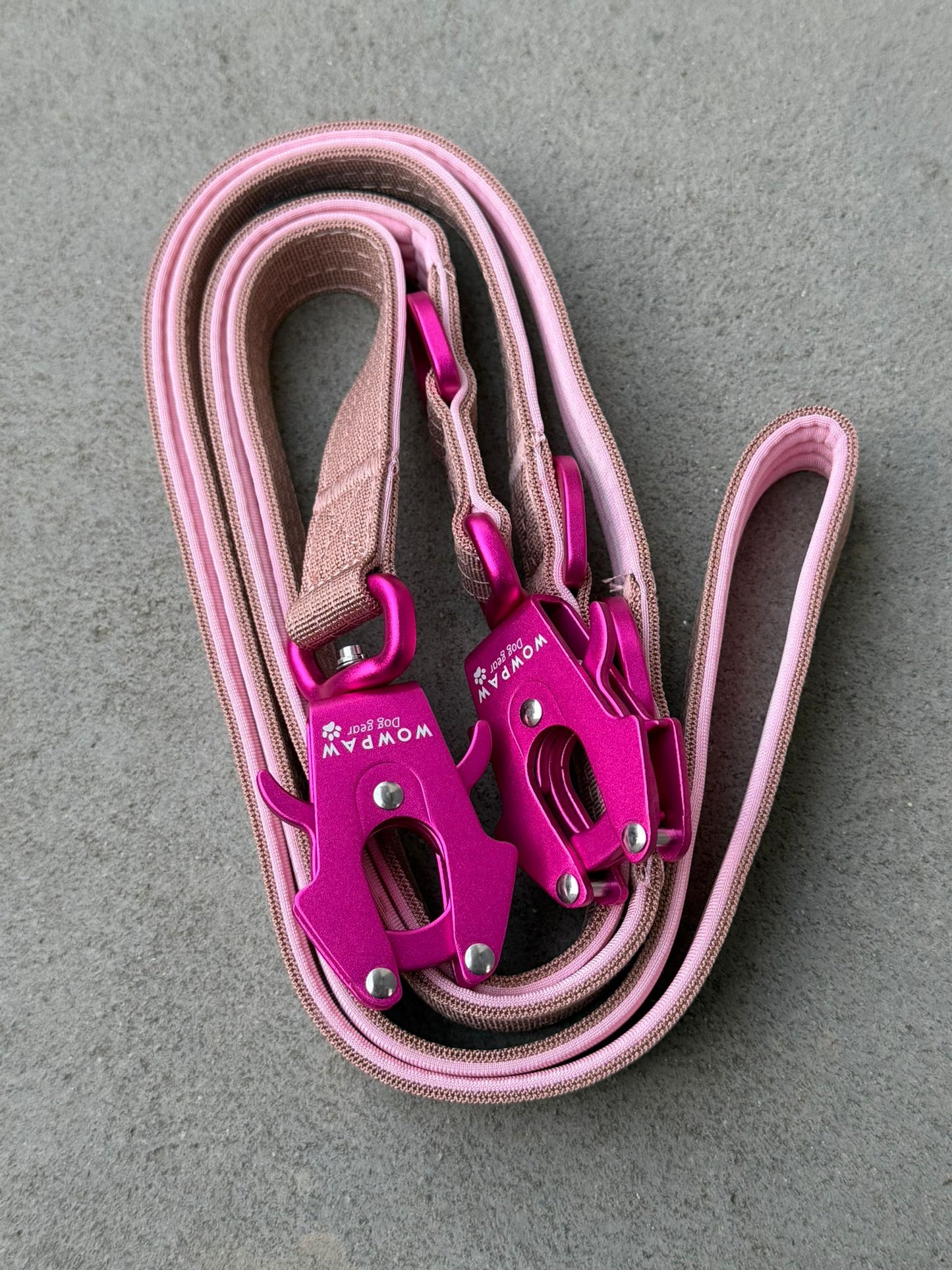 Taktische Hundeleine ULTRA LIGHT Nude Braun Edition, Länge 2m verstellbar