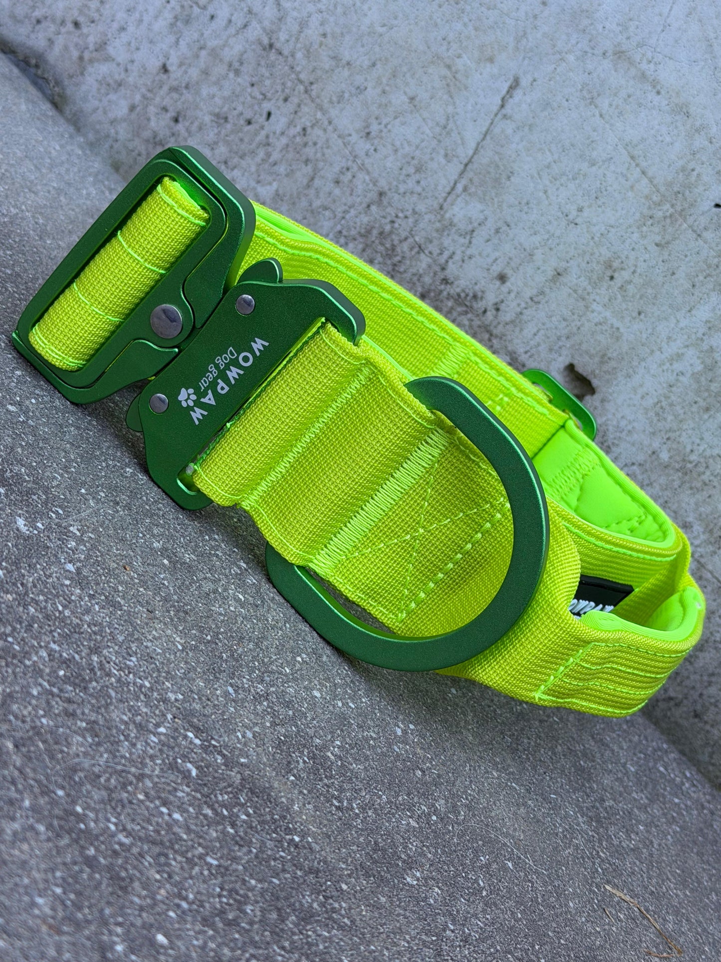 Taktisches Hundehalsband ULTRA LIGHT 5cm Lime Green Edition S