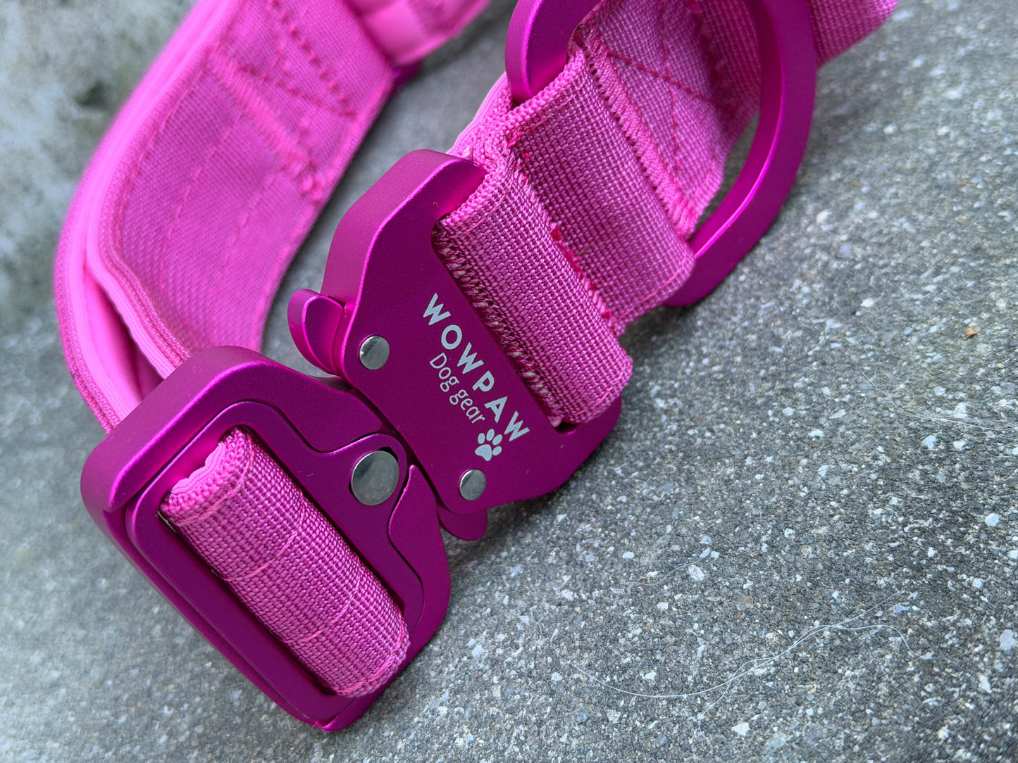 Taktisches Hundehalsband ULTRA LIGHT 3,8cm Rose Red Edition M