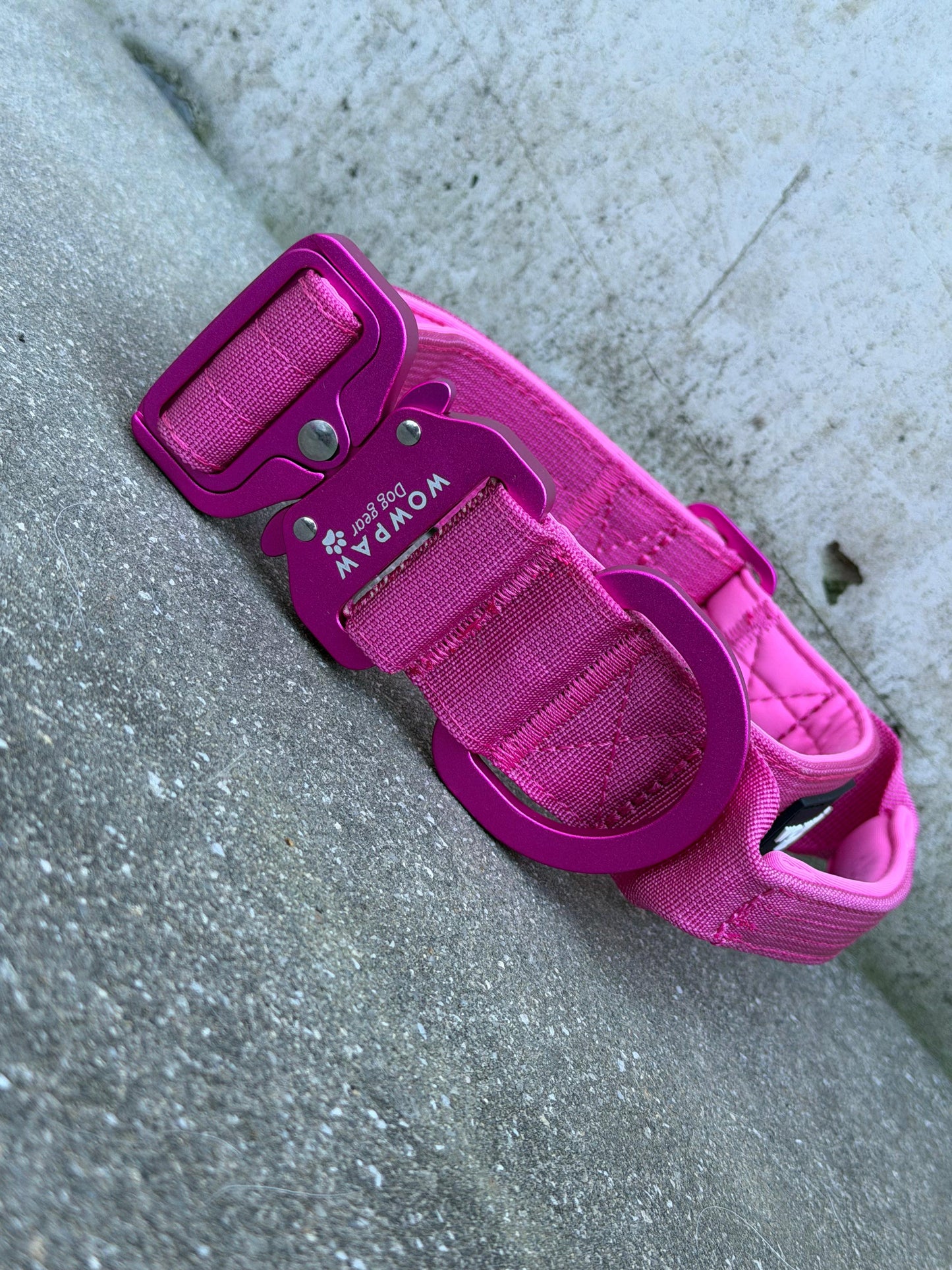 Taktisches Hundehalsband ULTRA LIGHT 3,8cm Rose Red Edition M