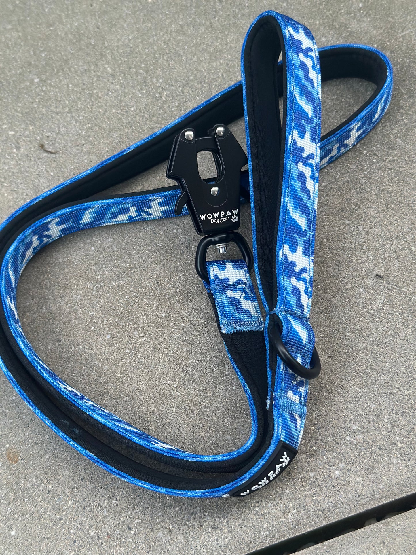 Taktische Hundeleine ULTRA LIGHT Blau-Camouflage, Länge 1,2m XS