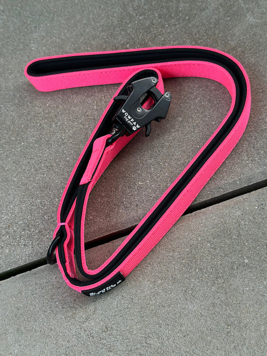 Taktische Hundeleine ULTRA LIGHT Neonpink, Länge 1,2m XS