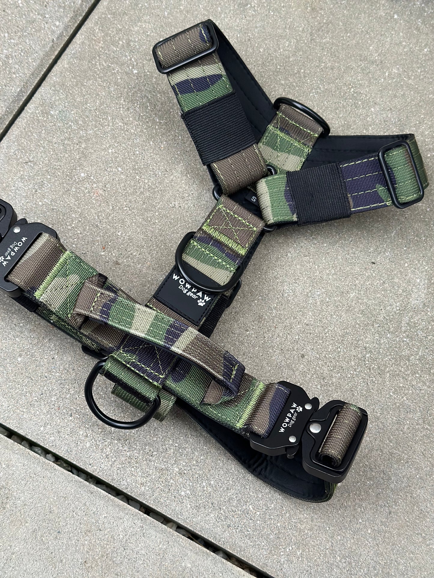 Wysokiej jakości szelki dla psa L Army Green Camouflage 