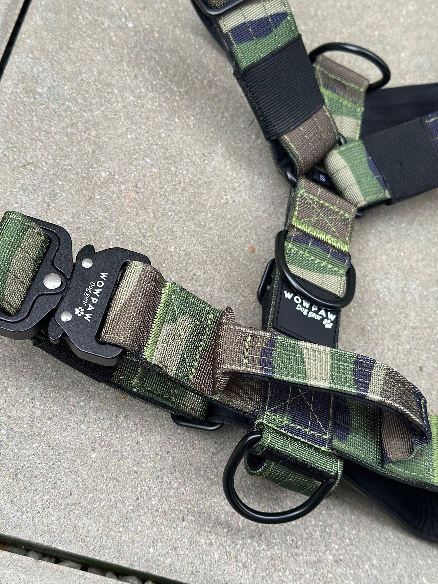 Wysokiej jakości szelki dla psa L Army Green Camouflage 