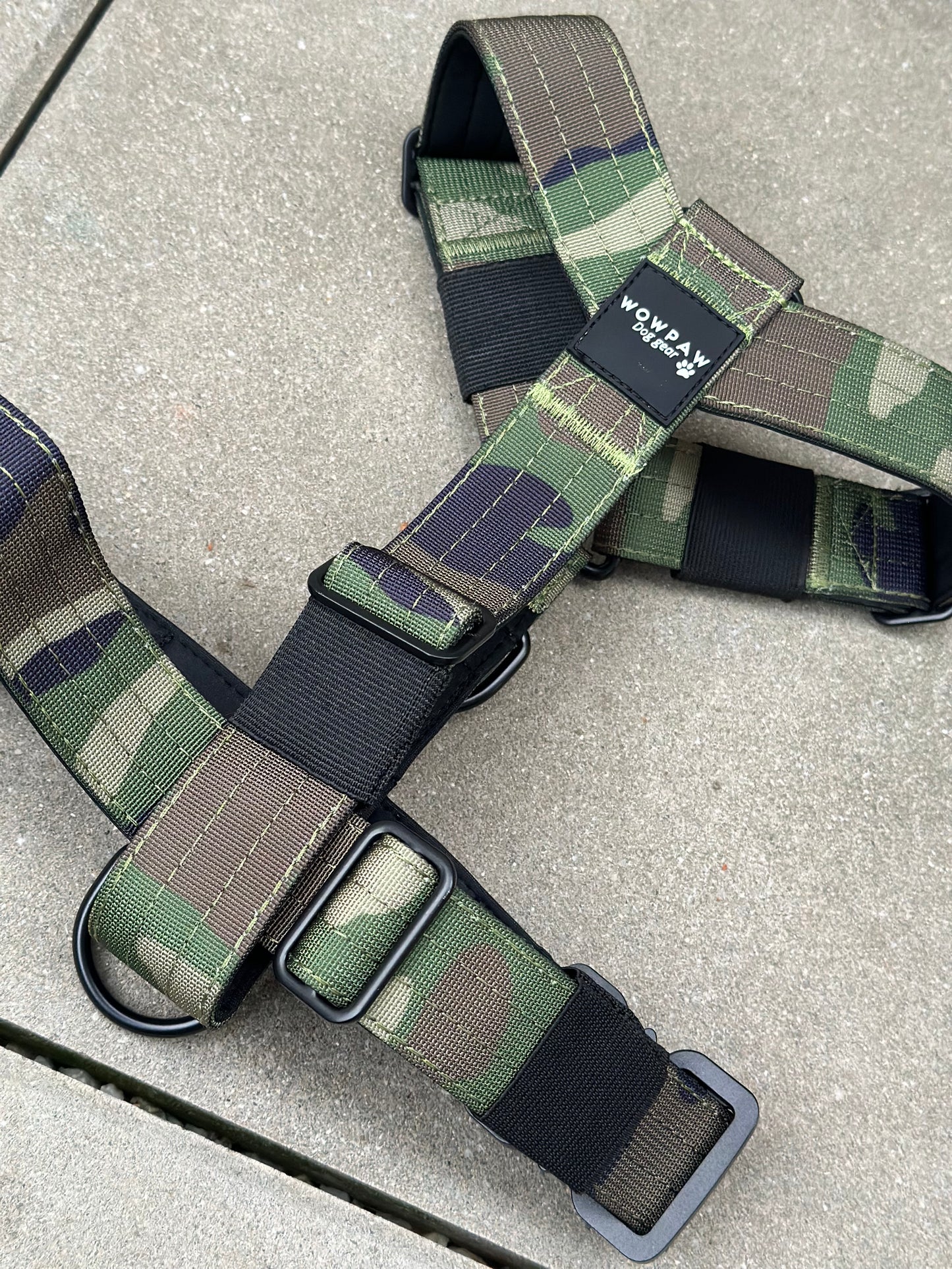 Wysokiej jakości szelki dla psa L Army Green Camouflage 