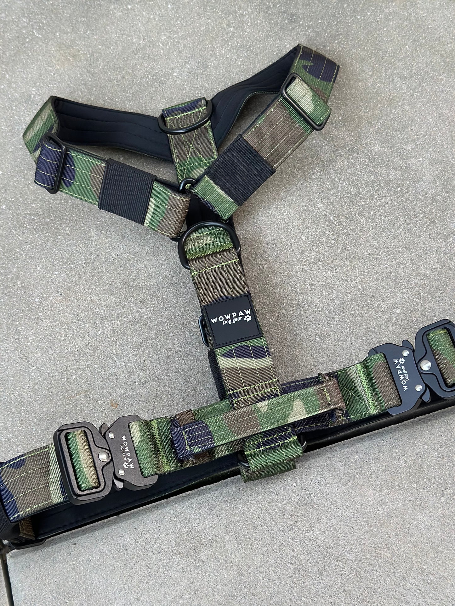 Wysokiej jakości szelki dla psa S Army Green Camouflage 