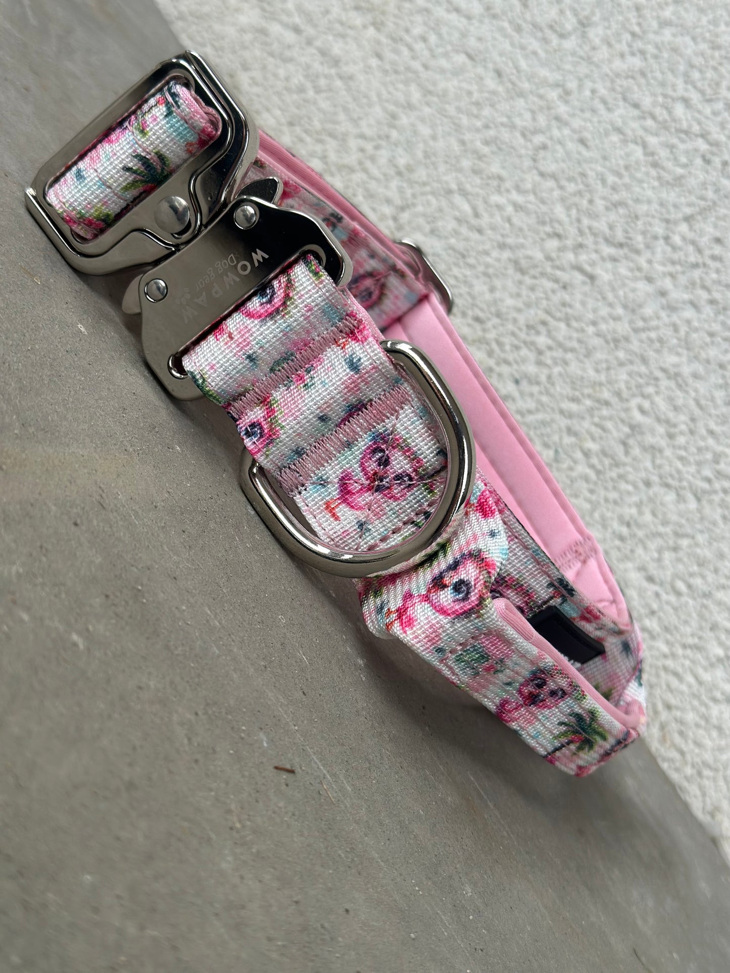 Hochwertiges taktisches Hundehalsband FLAMINGOS LIMITIERT Größe S Breite 3,8cm