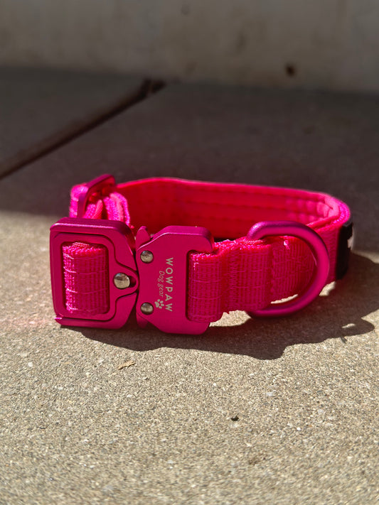 Collare per cani tattico di alta qualità 2,5 cm arancione neon taglia XS