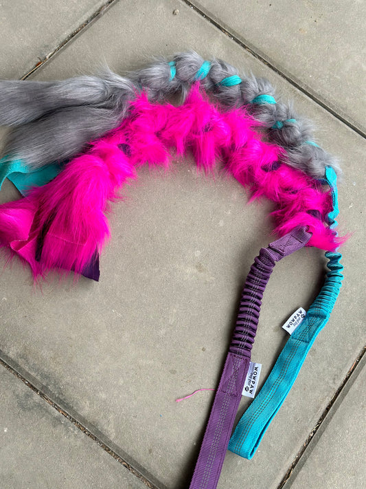 Bungee Zergel geflochten Pink und Blau & Orange
