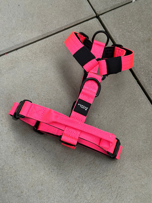 Hochwertiges Hundegeschirr XS Neonpink