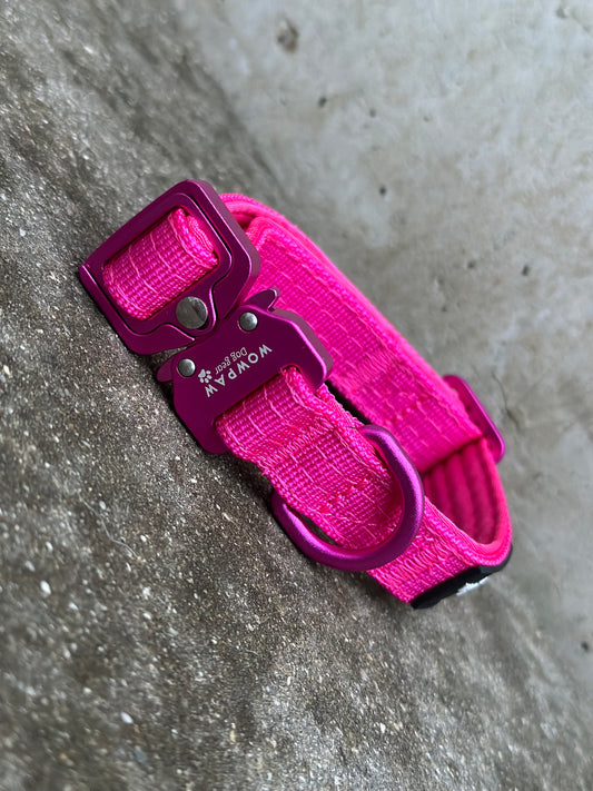Collare per cani tattico di alta qualità 2,5 cm arancione neon taglia XS