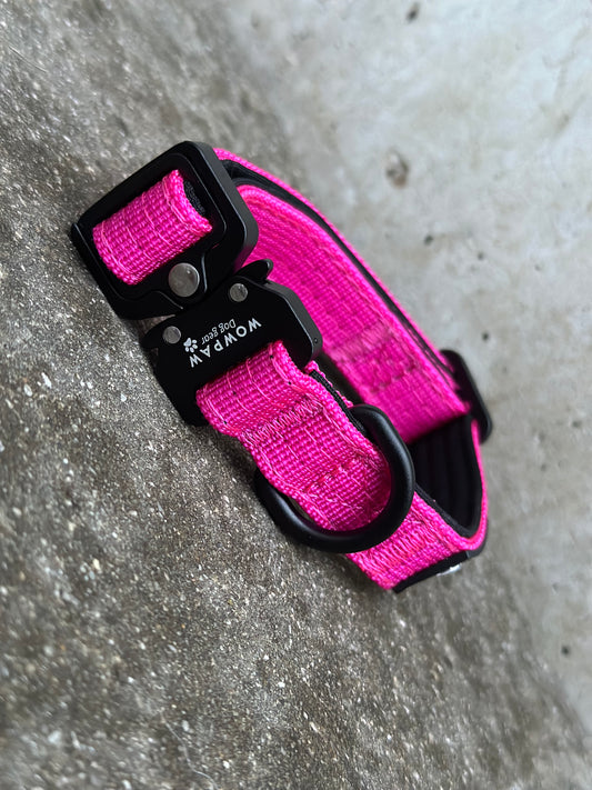 Collare per cani tattico di alta qualità 2,5 cm arancione neon taglia XS