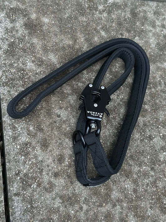 Taktische Hundeleine ULTRA LIGHT Schwarz, Länge 1,2m XS