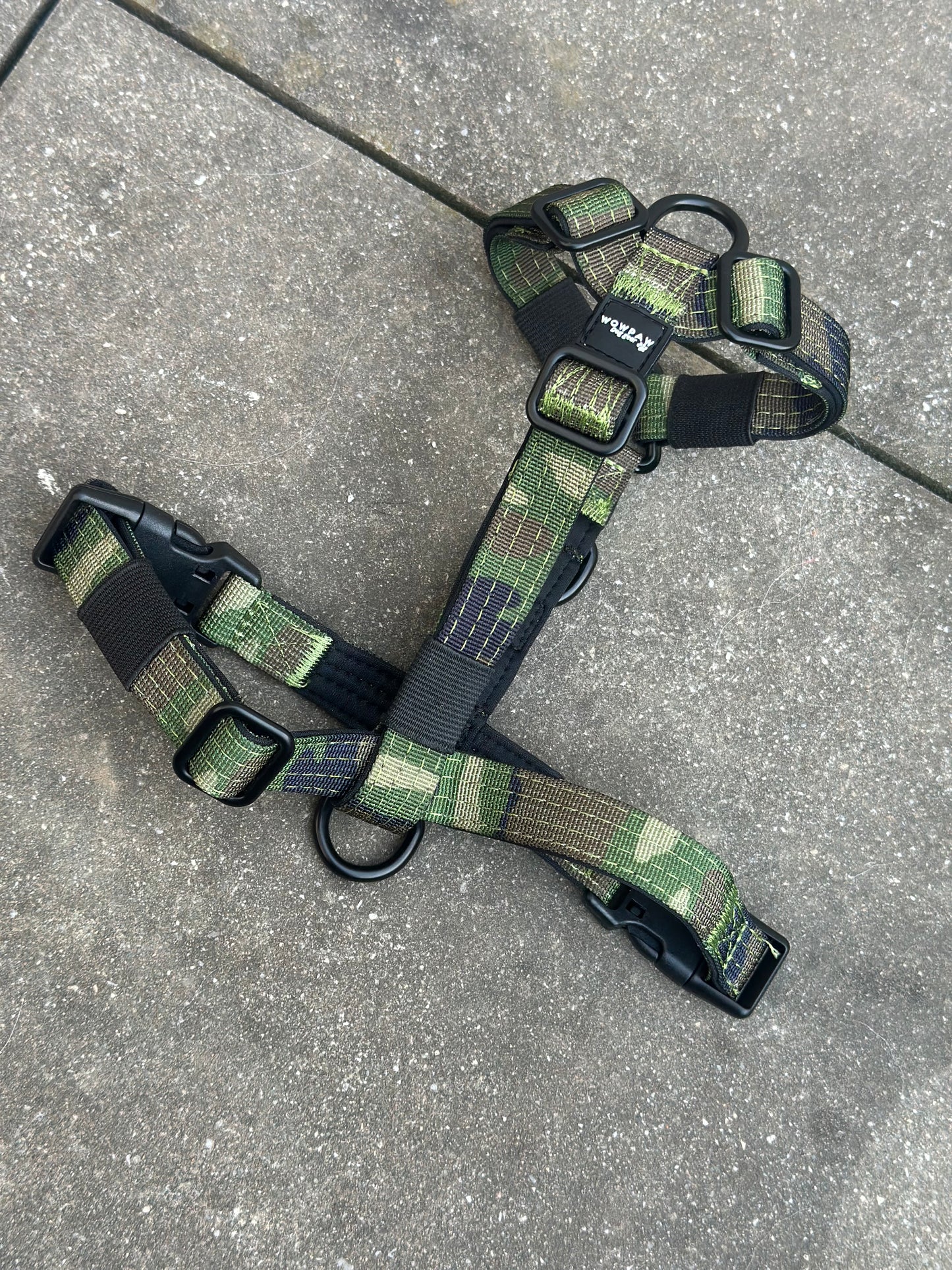 Hochwertiges Hundegeschirr XXS Army Green Camouflage ohne Griff