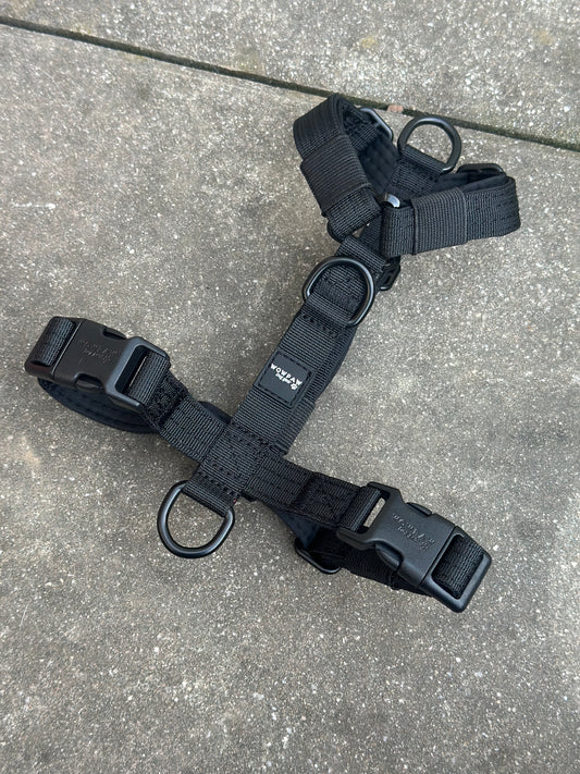 Hochwertiges Hundegeschirr XXS Schwarz ohne Griff