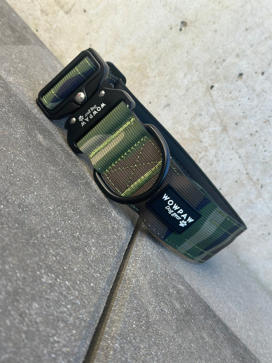 Collare tattico per cani di alta qualità verde neon taglia S