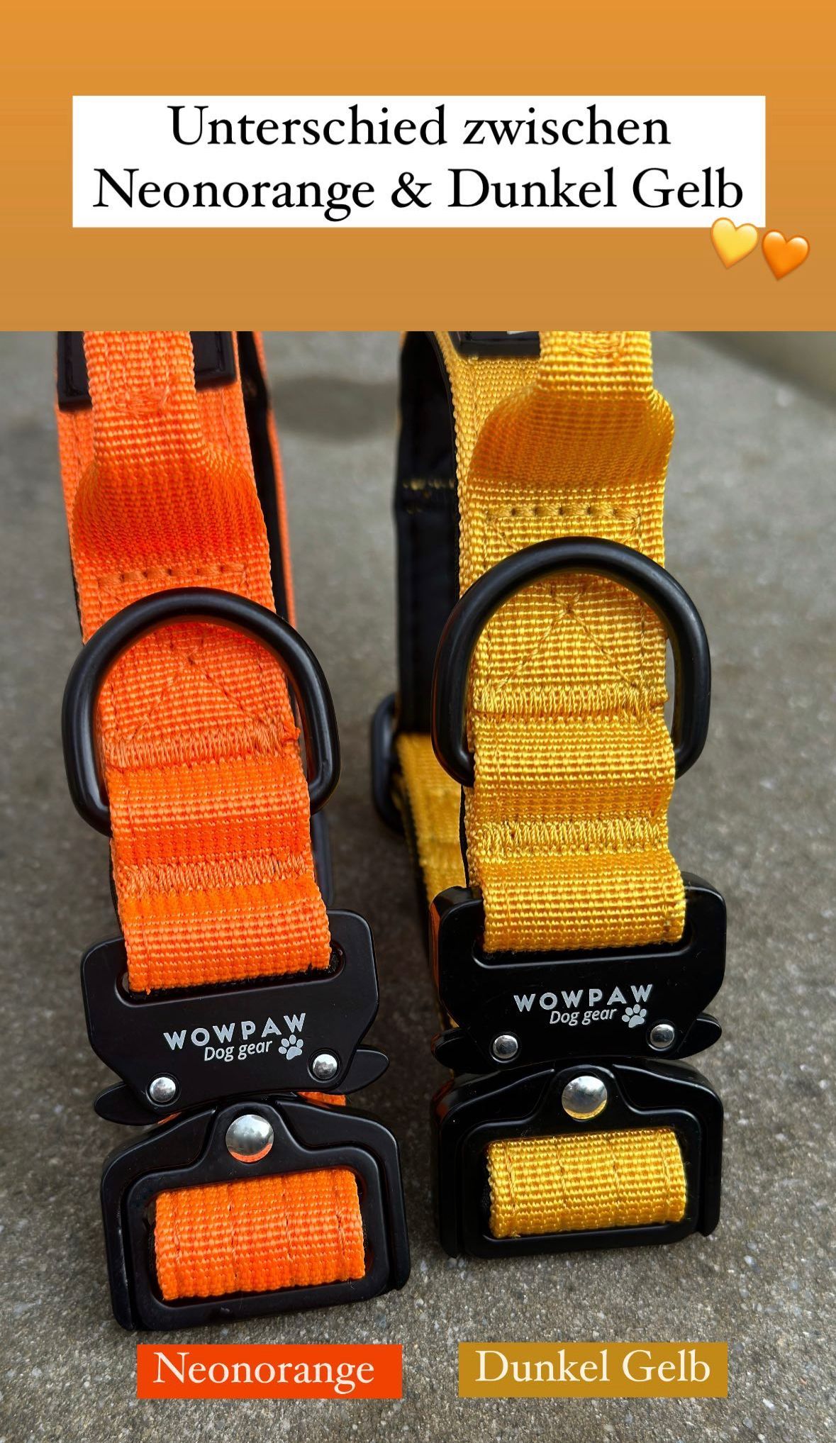 Collare per cani tattico di alta qualità 2,5 cm giallo scuro taglia XS