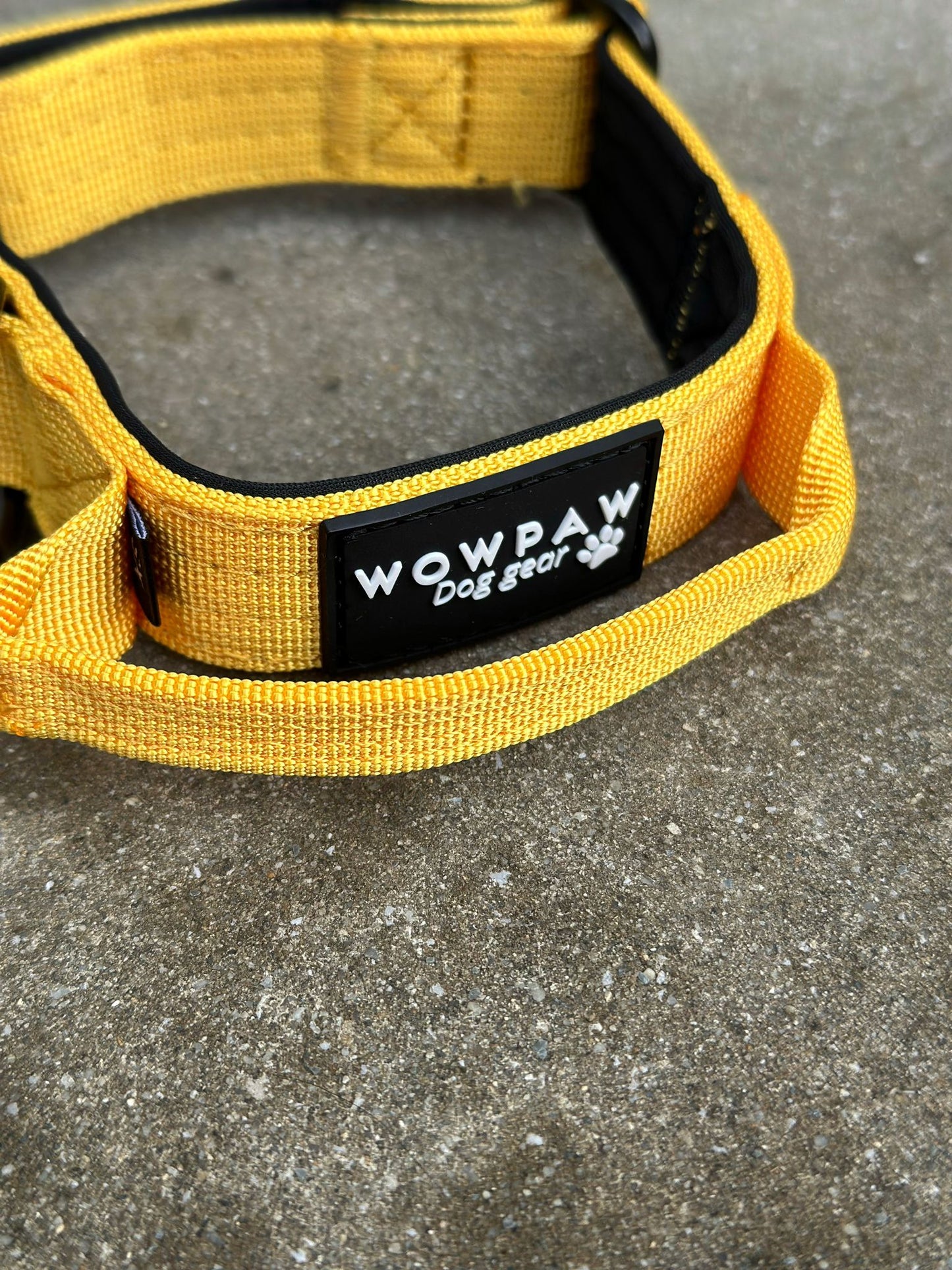 Collare per cani tattico di alta qualità 2,5 cm giallo scuro taglia XS